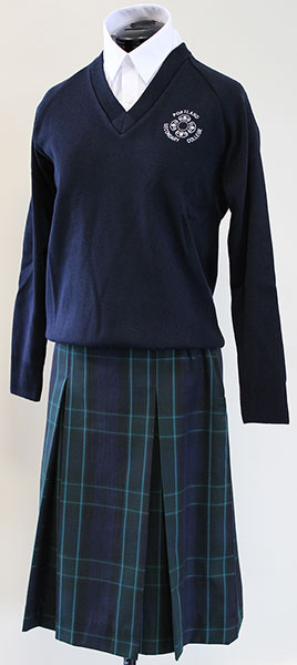 Portland Secondary College Kilt, shirt and jumper